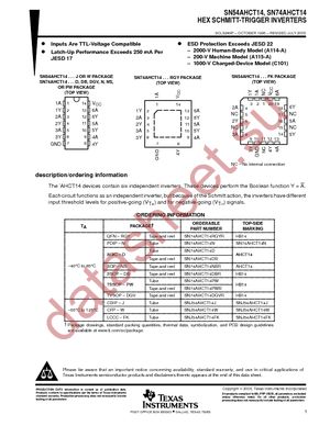 SN74AHCT14DBR datasheet  